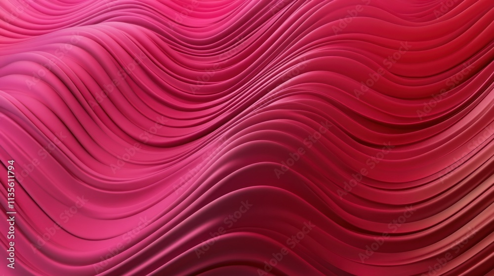 Abstract Pink Wave Background: A Symphony of Curving Lines and Vibrant Hues