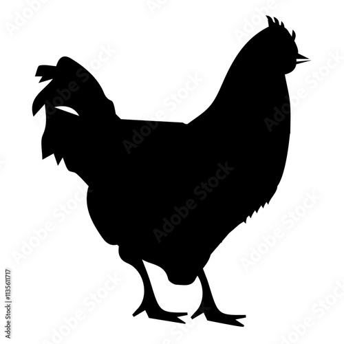 silhouette of a chicken icon, Simple Icon Vector Design, best used for presentation, application, web and banner