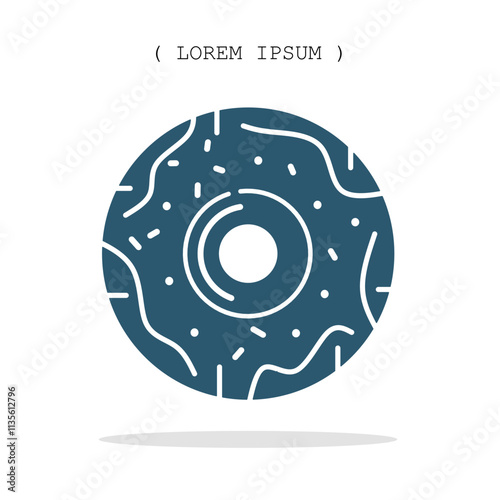 Vector symbol. Donuts icon illustration. Stock vector symbol illustration design.