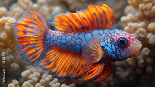 a colorful fish with patterns photo