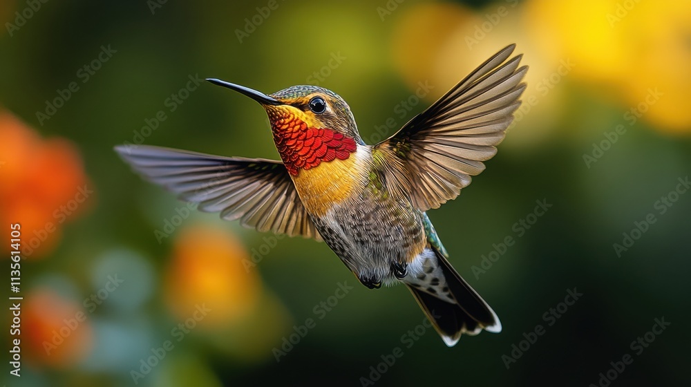 Fototapeta premium a colorful hummingbird flying