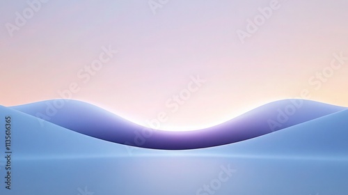 A tranquil and refined composition where the top section is solid pale blue, transitioning into a deep, dark plum purple at the bottom. 