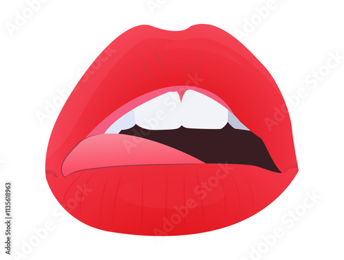 sexy lips illustration, This design is ideal for use in projects related to beauty, health care, communication or art. isolated on white background