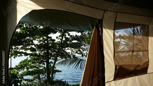 Entering and Exiting a Camping Tent – Outdoor Adventure