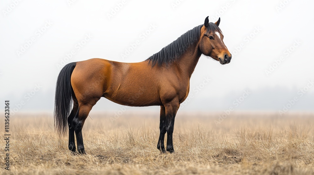 Fototapeta premium a horse standing on a white background