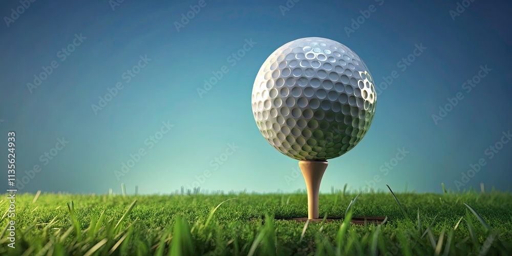 Golf Ball Tee, Golfing Equipment, Sport, Flat Design, Isolated Golf Ball Golf Ball Tee, Golfing Equipment, Sport, Flat Design, Isolated Golf Ball