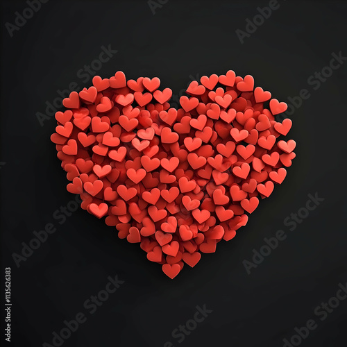 Red Heart 3D Illustration
