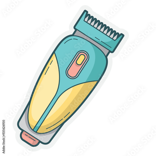 modern electric hair clipper icon for barbershop posters, hair salon brochures, grooming blog covers, barber equipment catalogs