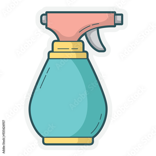 water sprayer barbershop icon.  ideal for beauty product concepts, household cleaning visuals, and skincare advertisements