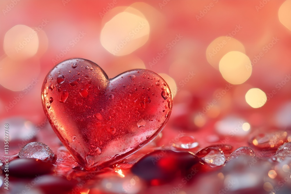 A shaped heart on a pristine background, a valentine concept A shaped heart on a pristine background, a valentine concept