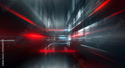 Accelerated Dynamics: A Futuristic Visualization of Speed and Connectivity
