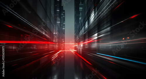 Accelerated Dynamics: A Futuristic Visualization of Speed and Connectivity