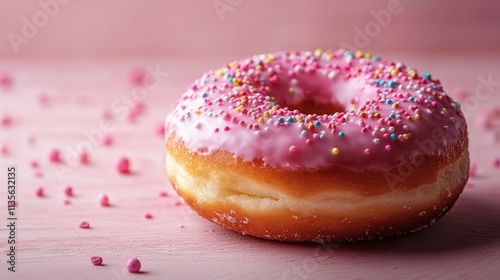 Wallpaper Mural a pink donut with sprinkles Torontodigital.ca