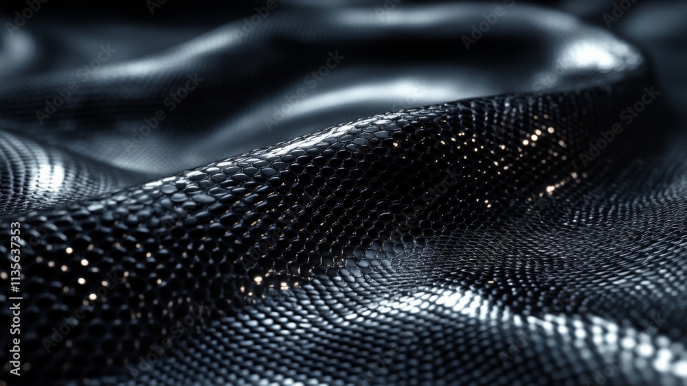 Detailed close up of dark textured fabric flowing smoothly Detailed close up of dark textured fabric flowing smoothly