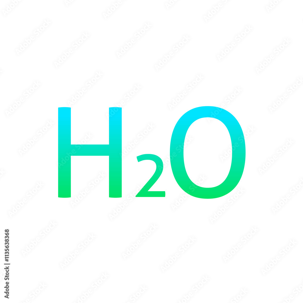 H2O water icon H2O water icon