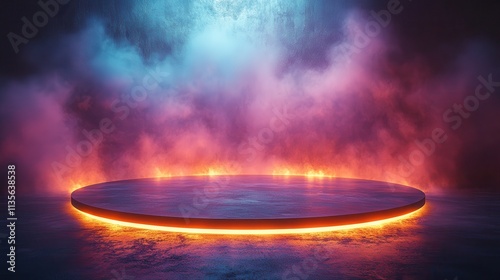 Wallpaper Mural a round platform with a bright light Torontodigital.ca