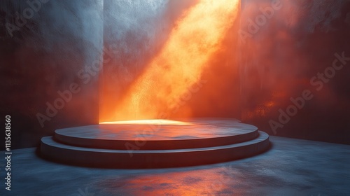 Wallpaper Mural a round platform with a bright light Torontodigital.ca