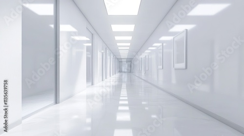 Sterile Corridor: A Modern Minimalist Architectural Perspective