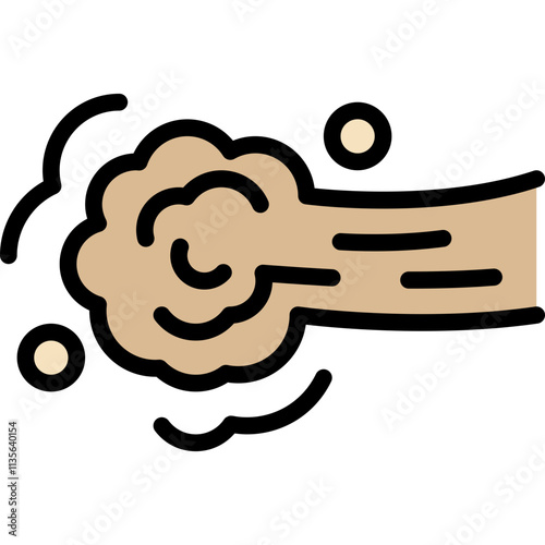 disappear or vanish comic effect and represent speed filled outline icon