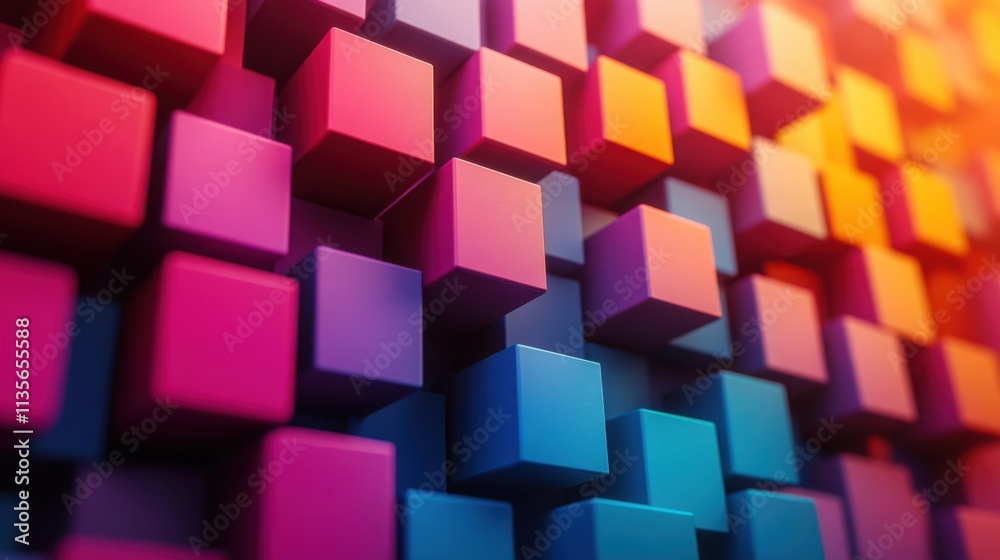abstract 3d render colorful geometric background with cubes modern animation motion design seamless looped vide abstract 3d render colorful geometric background with cubes modern animation motion design seamless looped vide