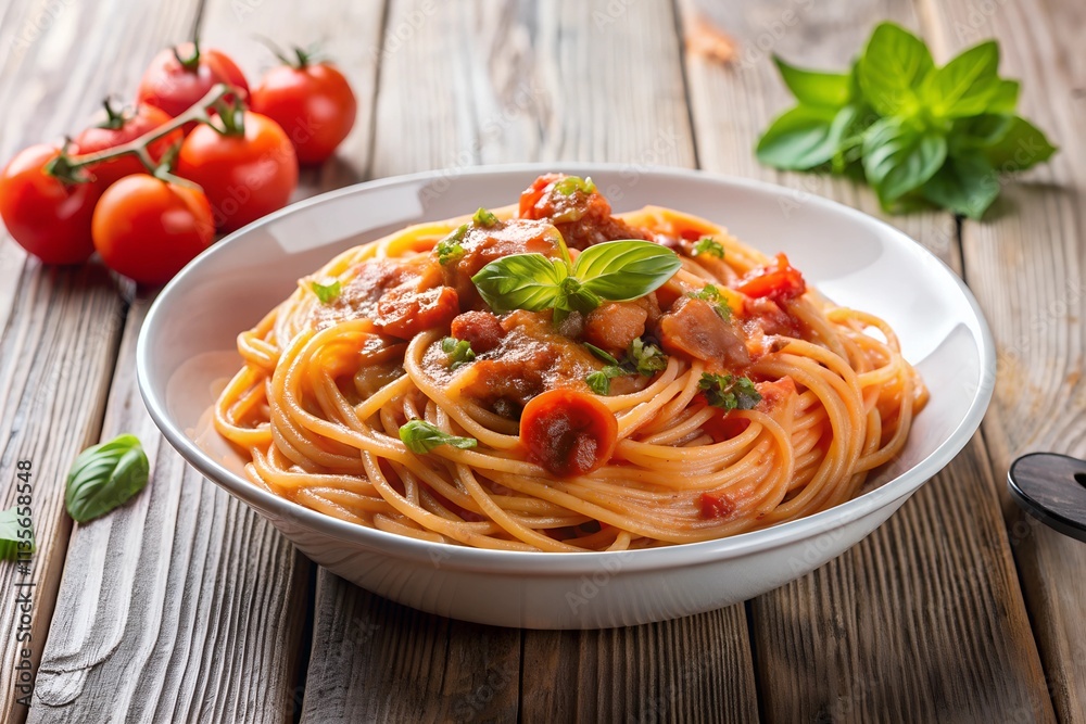 Pasta With Pesto and Roasted Tomatoes Isolated on White Pasta With Pesto and Roasted Tomatoes Isolated on White