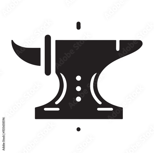 anvil icon silhouette vector illustration