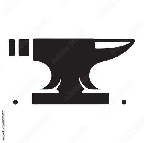 anvil icon silhouette vector illustration