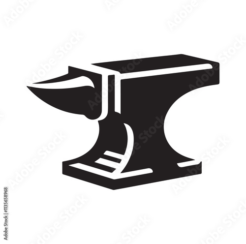 anvil icon silhouette vector illustration
