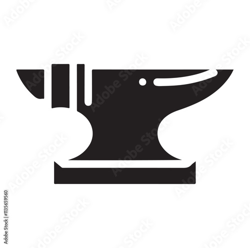 anvil icon silhouette vector illustration