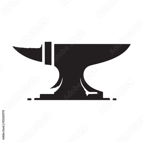 anvil icon silhouette vector illustration
