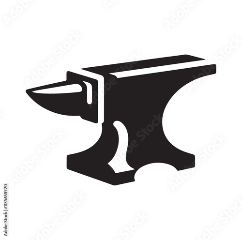 anvil icon silhouette vector illustration