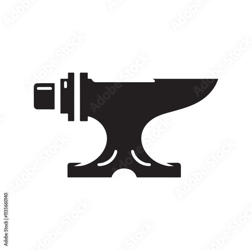 anvil icon silhouette vector illustration