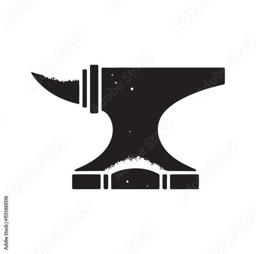 anvil icon silhouette vector illustration