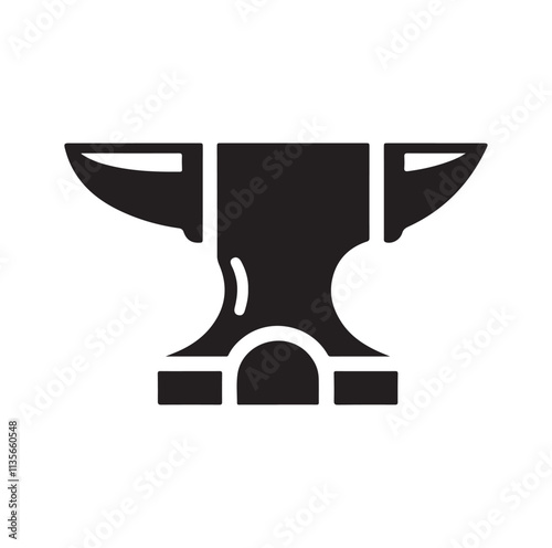 anvil icon silhouette vector illustration