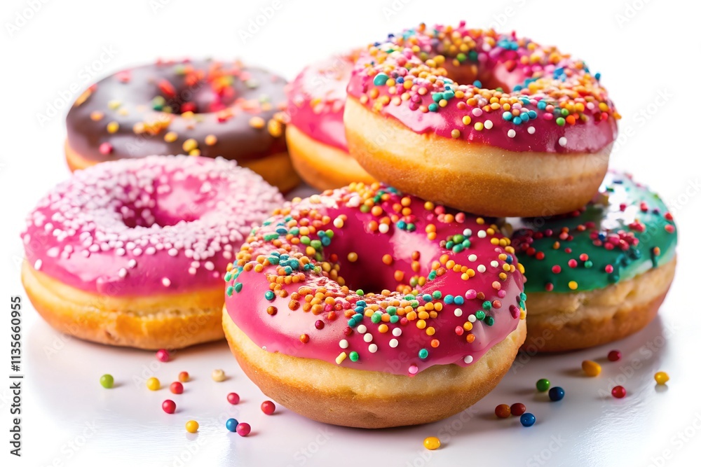 Doughnuts with sprinkles Doughnuts with sprinkles