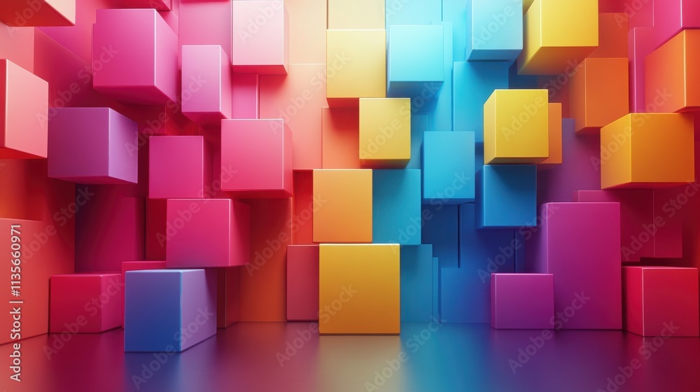 abstract 3d render modern background design with colorful cube abstract 3d render modern background design with colorful cube