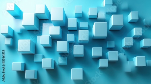 abstract 3d render modern geometric background design with cube
