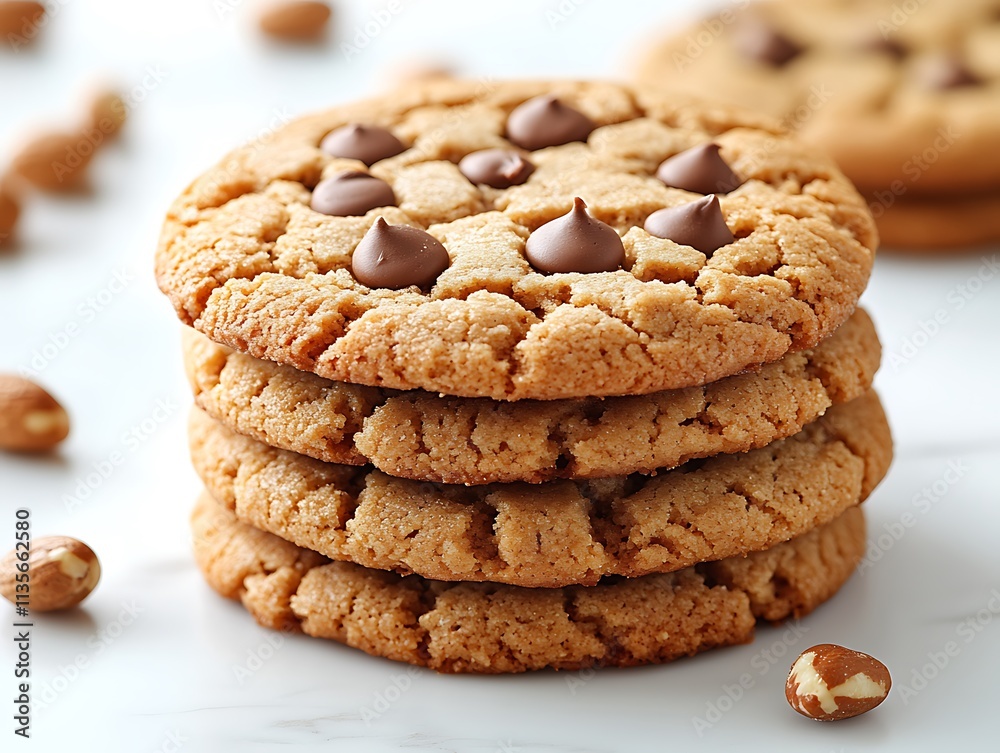 Delicious Chocolate Chip Peanut Butter Cookies Stacked High Delicious Chocolate Chip Peanut Butter Cookies Stacked High
