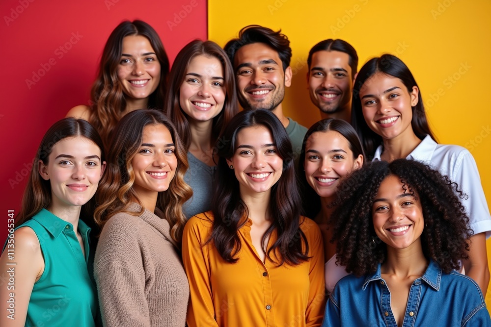 Diverse Group of Young Professionals Smiling Together: Perfect for Team Building, Diversity, and Inclusion Initiatives Diverse Group of Young Professionals Smiling Together: Perfect for Team Building, Diversity, and Inclusion Initiatives