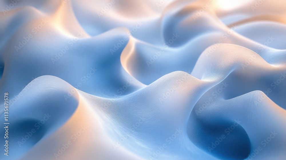 Obraz premium abstract animation 3d render of a soft and light background seamless looped vide