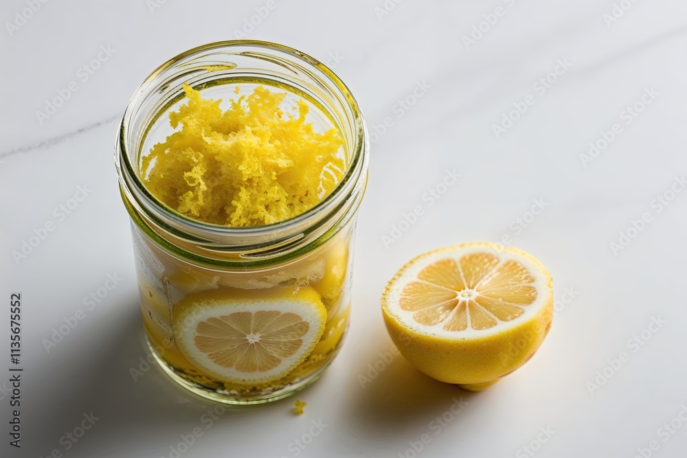 Zesty Lemon Zest Isolated on Clean White Background Zesty Lemon Zest Isolated on Clean White Background