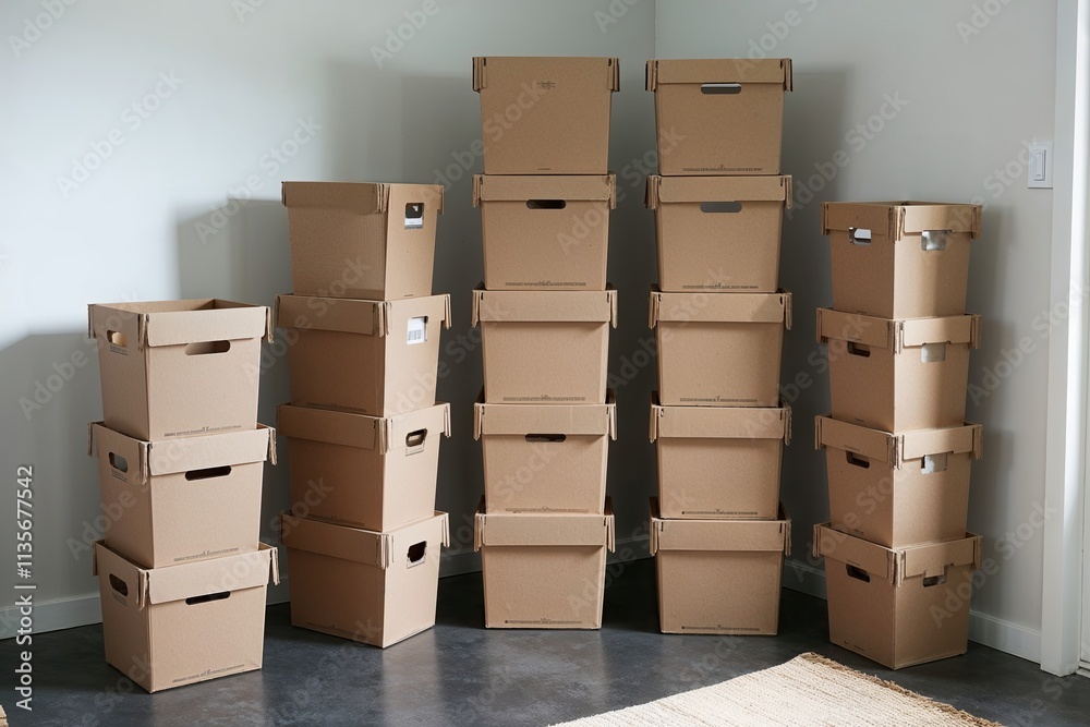 Optimized Cardboard Crate Pyramid for Efficient Moving and Organization Optimized Cardboard Crate Pyramid for Efficient Moving and Organization