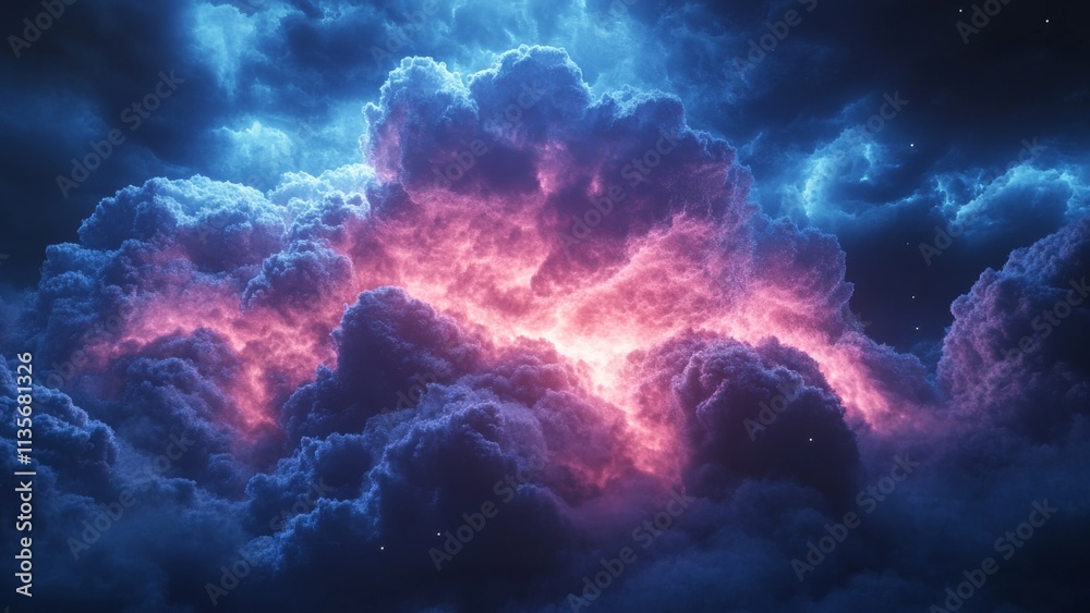 Stunning cosmic clouds illuminated by vibrant colors Stunning cosmic clouds illuminated by vibrant colors