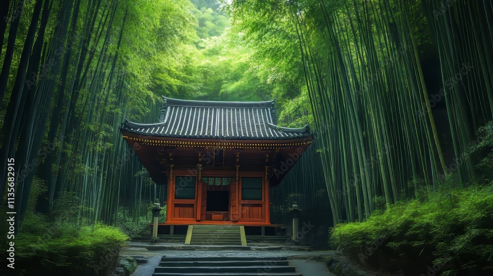 quiet temple, bamboo forest, serene retreat, peaceful sanctuary quiet temple, bamboo forest, serene retreat, peaceful sanctuary