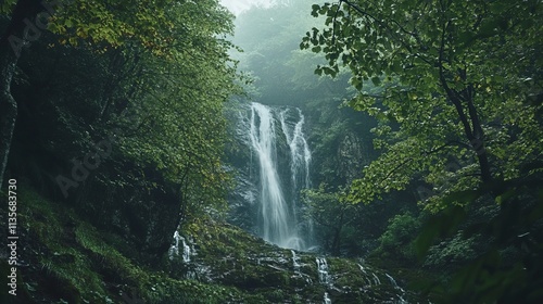 Silent Forest, Hidden Waterfall, Mystical Woods, Secret Cascade