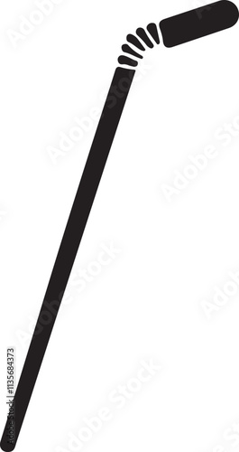 Straw plastic icon silhouette vector style with white background, Straw plastic