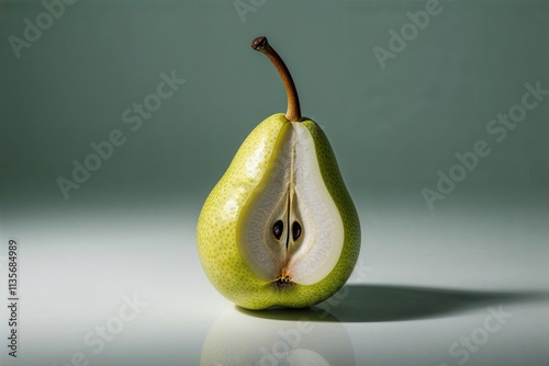 Diving Pear Piece on Pristine Background with Detailed Depth of Field photo