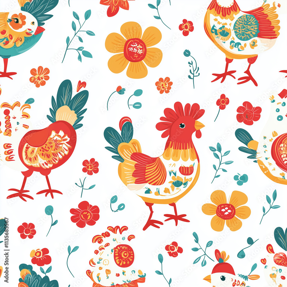 seamless pattern with birds and flowers seamless pattern with birds and flowers