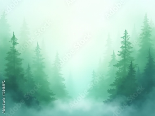 Abstract watercolor background with shades of green