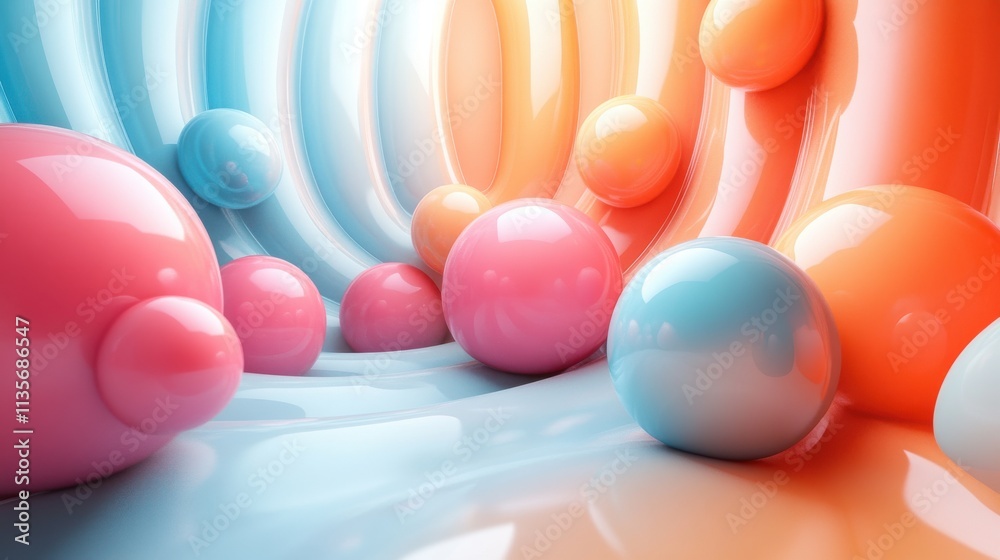 Naklejka premium abstract geometric background 3d render composition of geometric shape